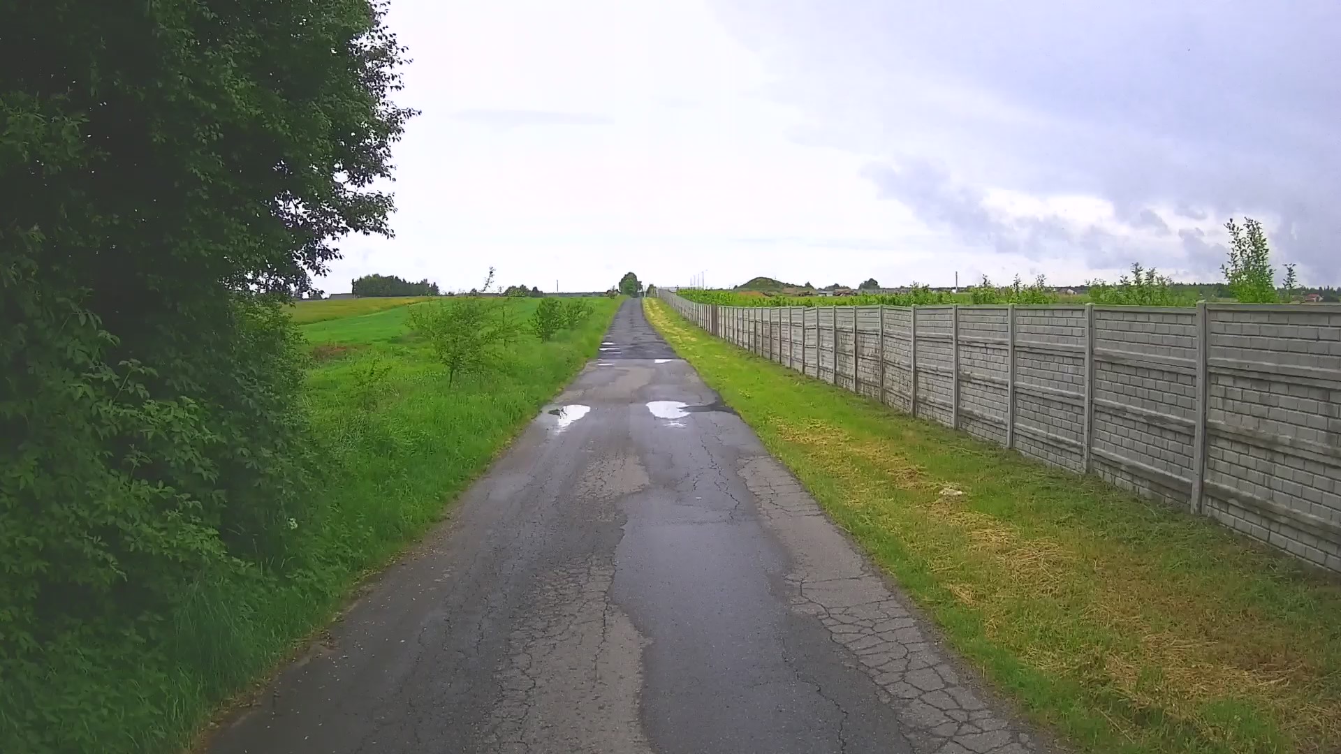 Droga Albertów - Rębielice Szlacheckie przed remontem.