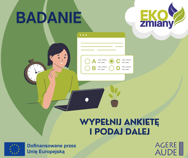 Plakat zachęcający do udziału w ankiecie EKOzmiany.