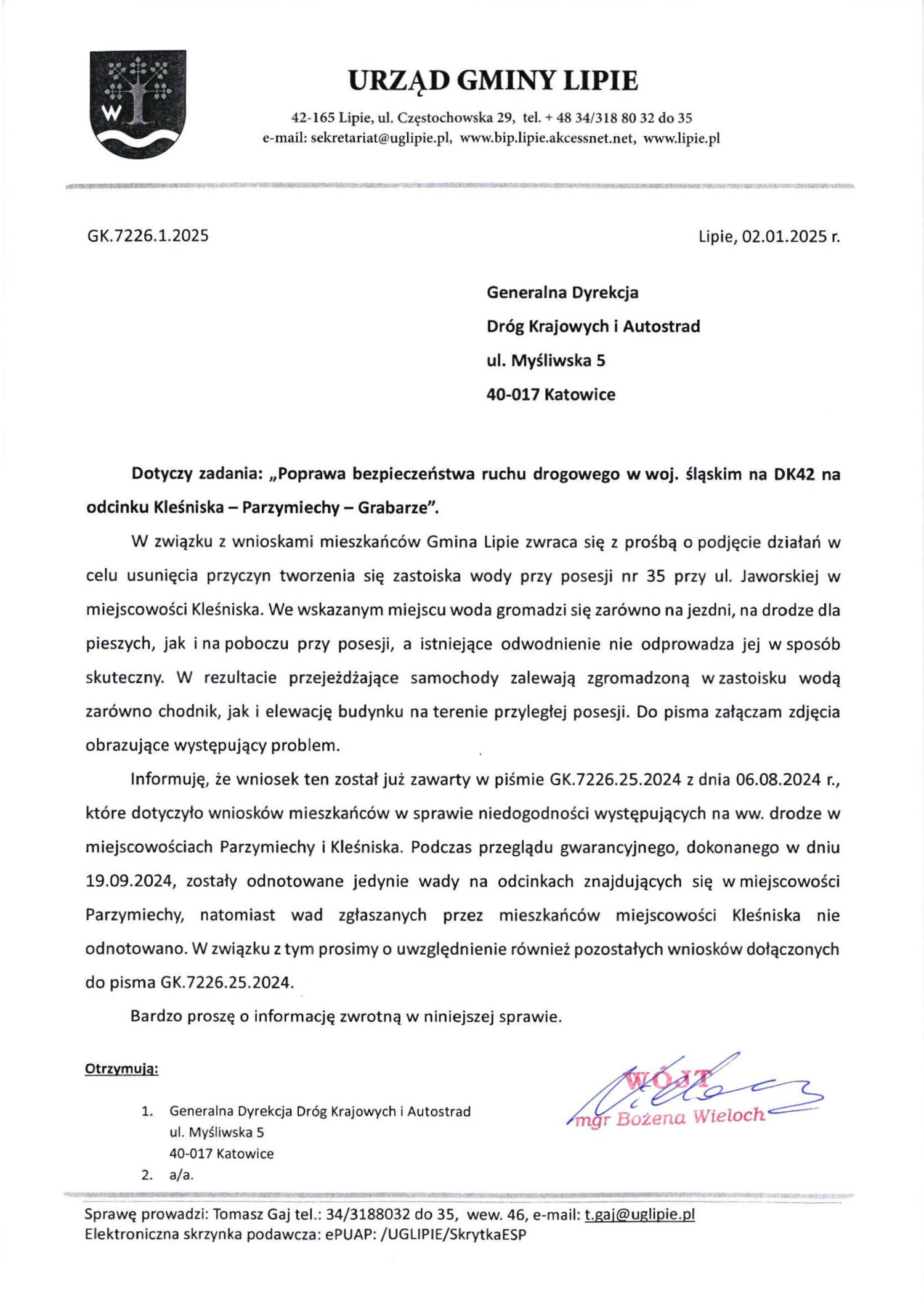 Rozwiążą problem zastoisk wody na drodze krajowej 