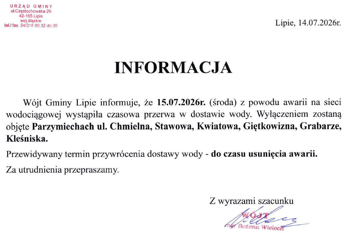 Awaria sieci wodociągowej