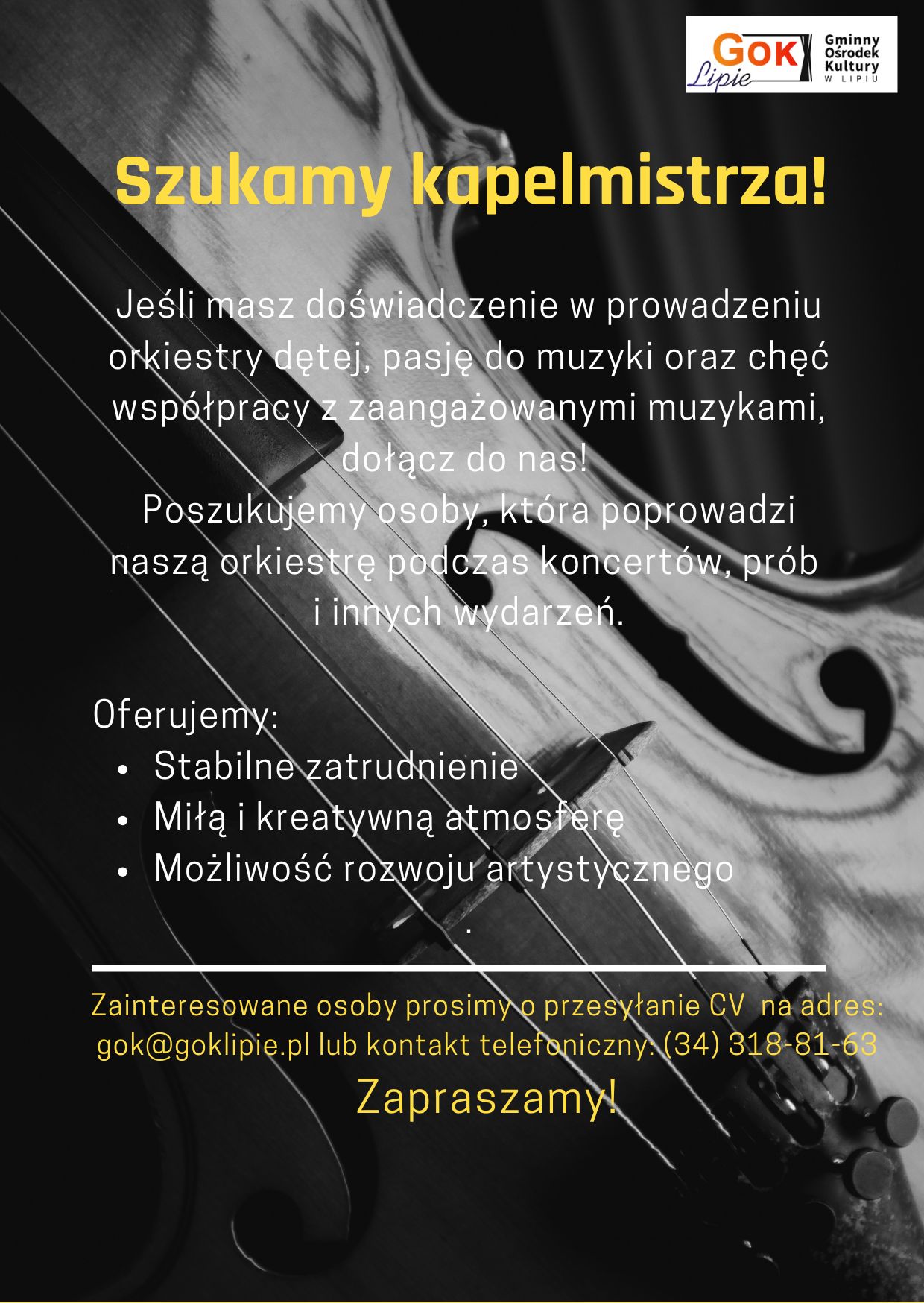 Ogłoszenie - szuakmy kapelmistrza