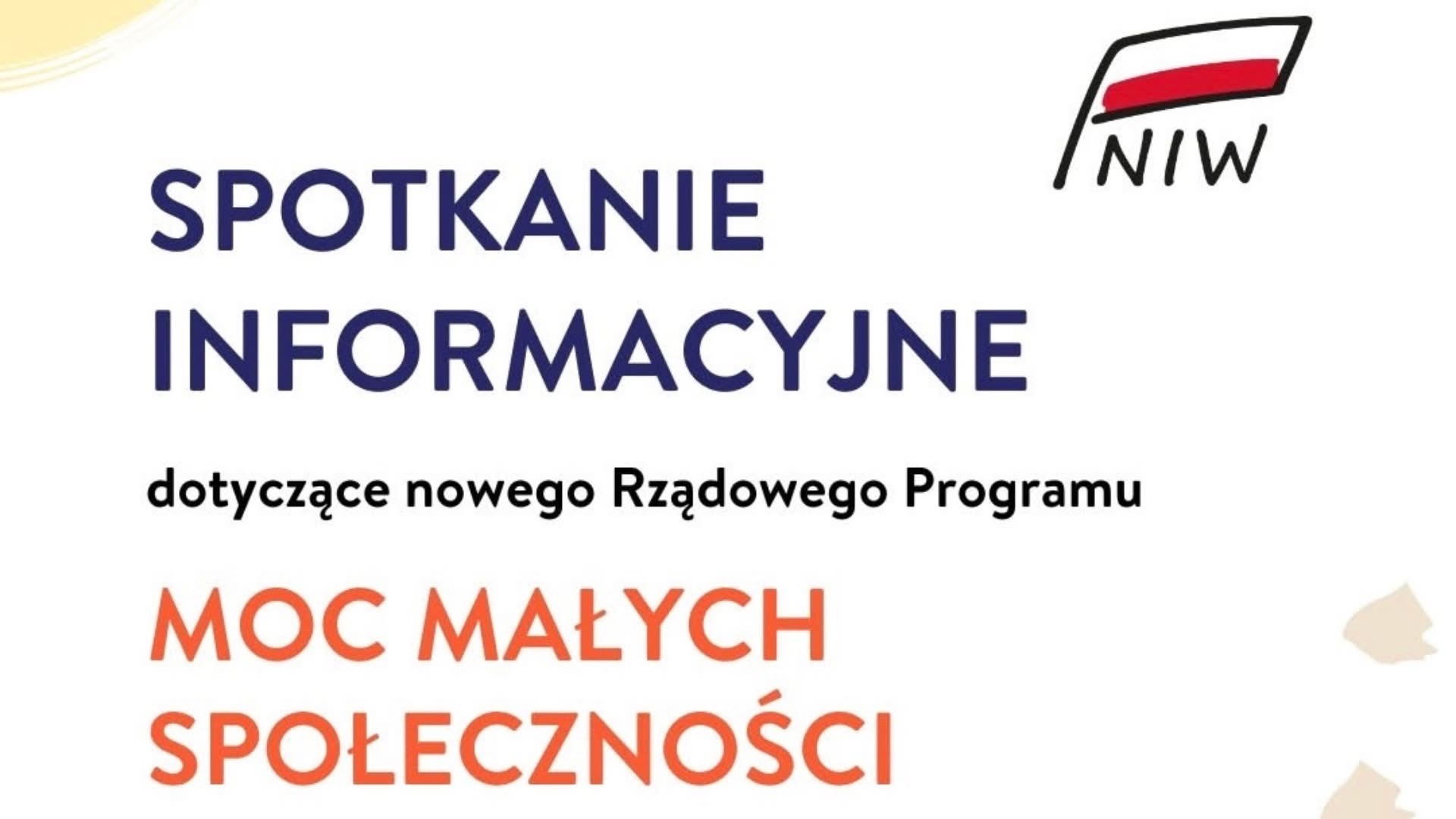 Informacja dotycząca rządowego programu Moc Małych Społeczności
