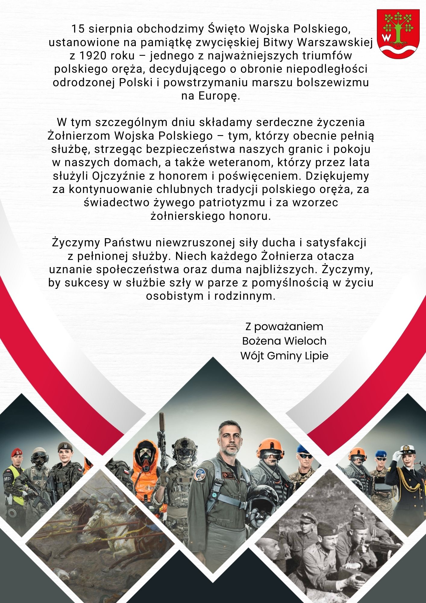 Zyczenie na Swieto Wojska Polskiego