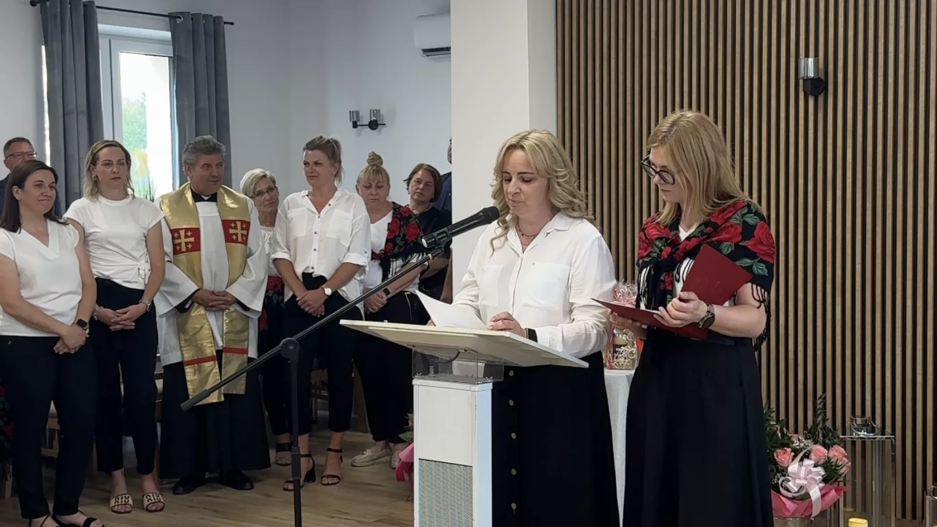 Powitanie gości w świetlicy w Grabarzach.