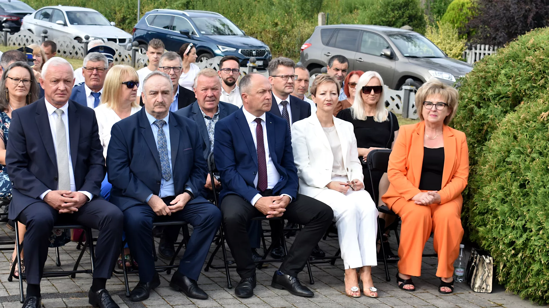Goście gminnych uroczystości Dnia Walki i Męczeństwa Wsi Polskiej.