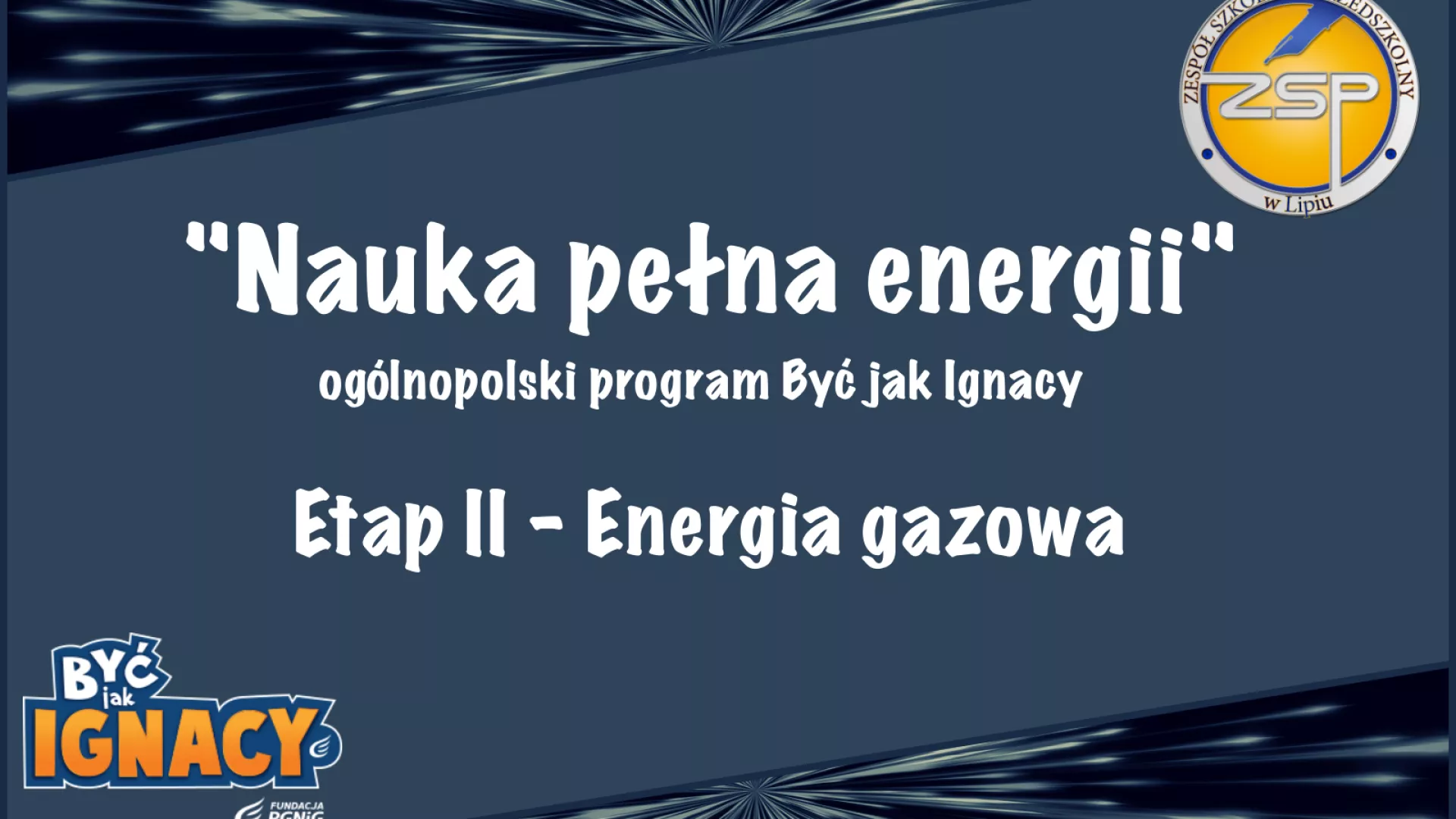 Grafika z hasłem programu "Nauka pełna energii"