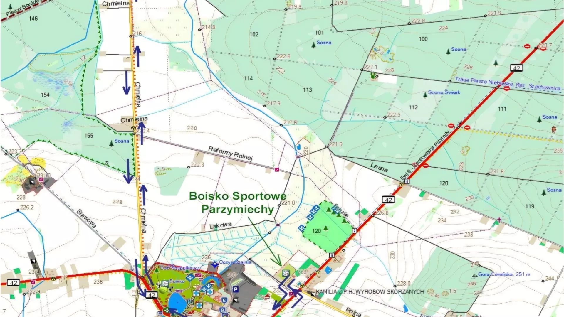 Trasa przebiegu biegu