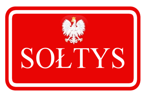 tabliczka z napisem sołtys