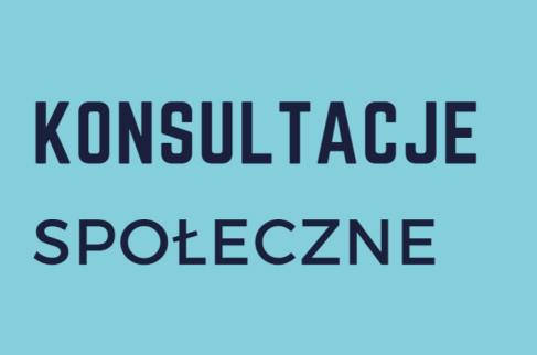 Napis Konsultacje społeczne