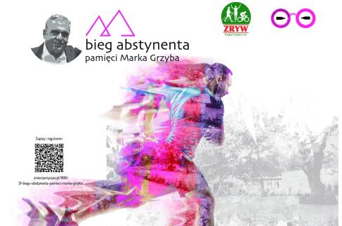 Plakat promocyjny 31. Biegu Abstynenta Pamięci Marka Grzyba.