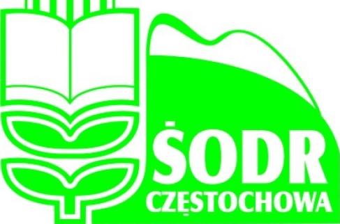 Zielonu kłos i napis ŚODR Częstochowa