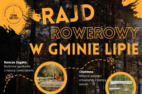 Plakat Rajd Rowerowy w Gminie Lipie
