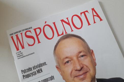 Pierwsza strona pisma "Wspólnota", zawierającego ranking zamożności gmin.