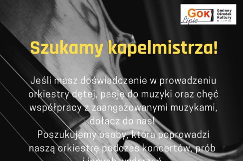 Ogłoszenie - szukamy kapelmistrza