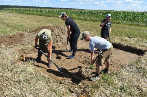 4)	W wykopaliskach uczestniczą głównie studenci z Uniwersytetu Wrocławskiego