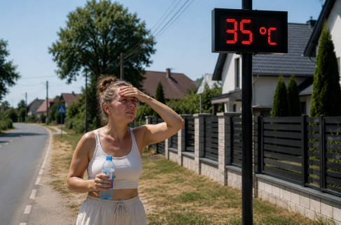 Upalny dzień na wsi